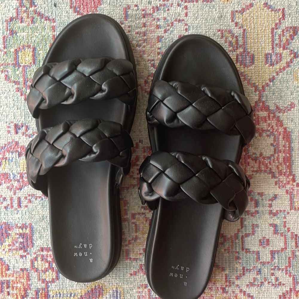 Black Braided Sandals